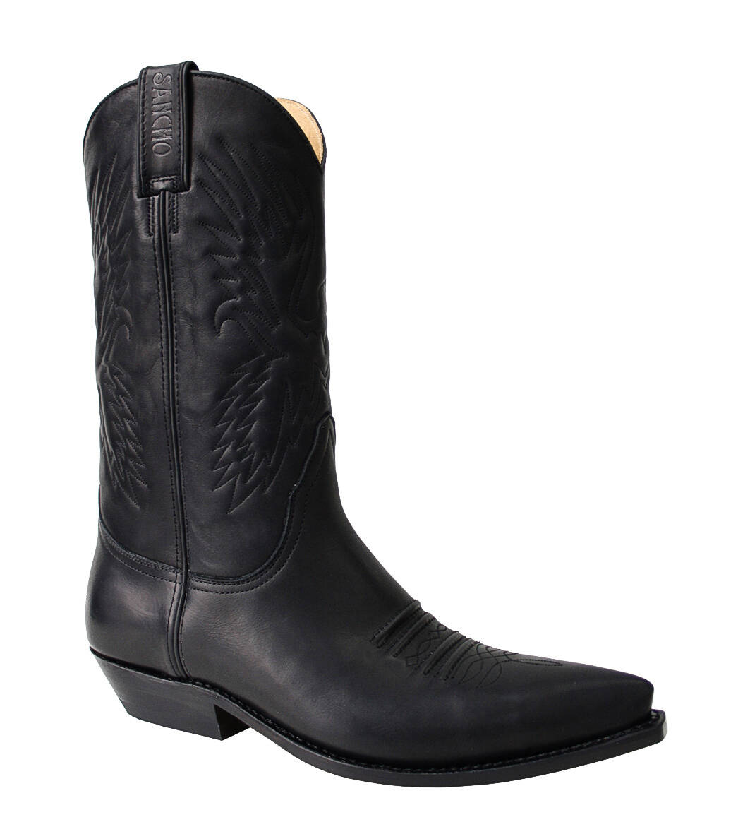 Comment S Habiller Avec Des Santiags Homme Santiags homme SANCHO en cuir -ref BOSTON 5326-383-noir