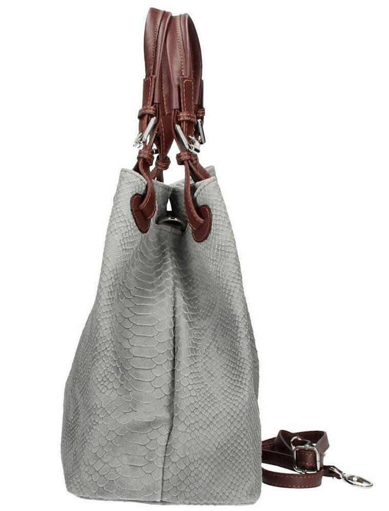 Vêtement en cuir Maroquinerie femme gris