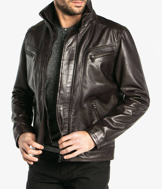 Vêtement en cuir Vestes & Trois Quart cuir marron