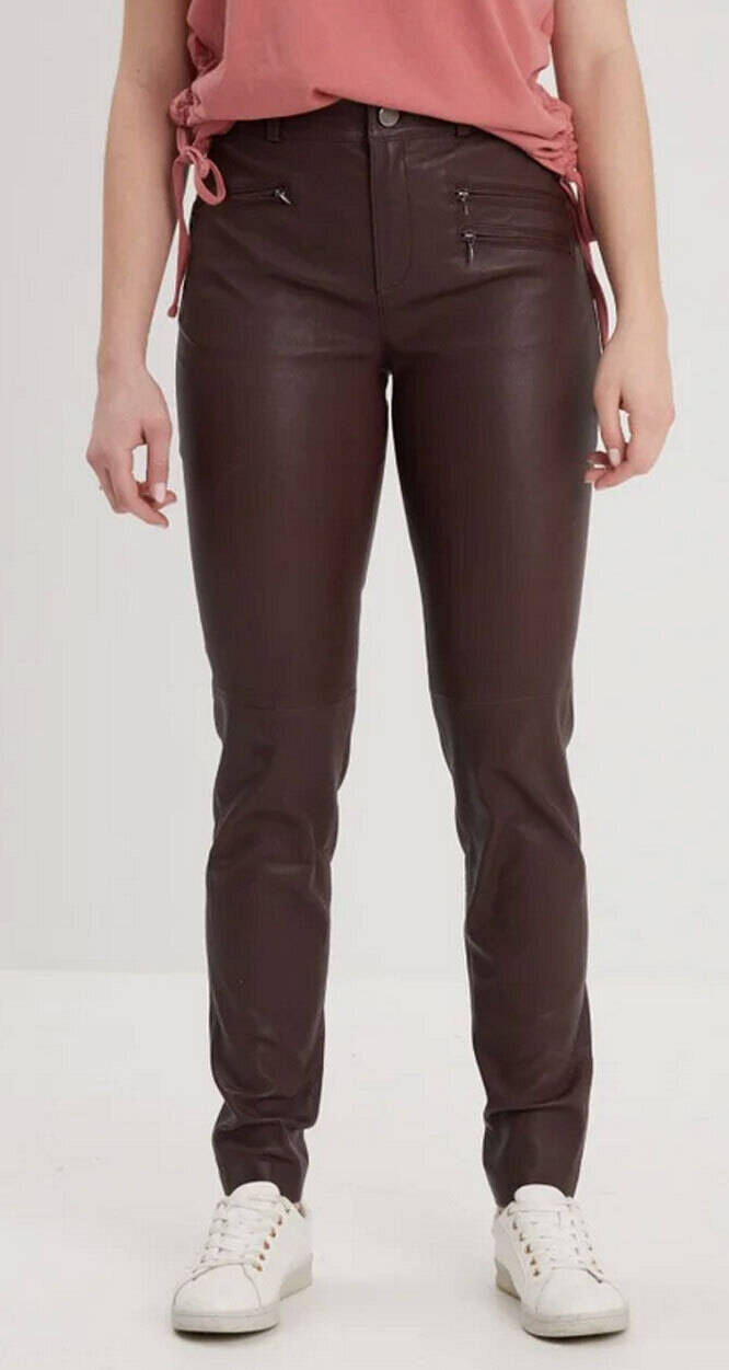 Vêtement en cuir Pantalon cuir marron