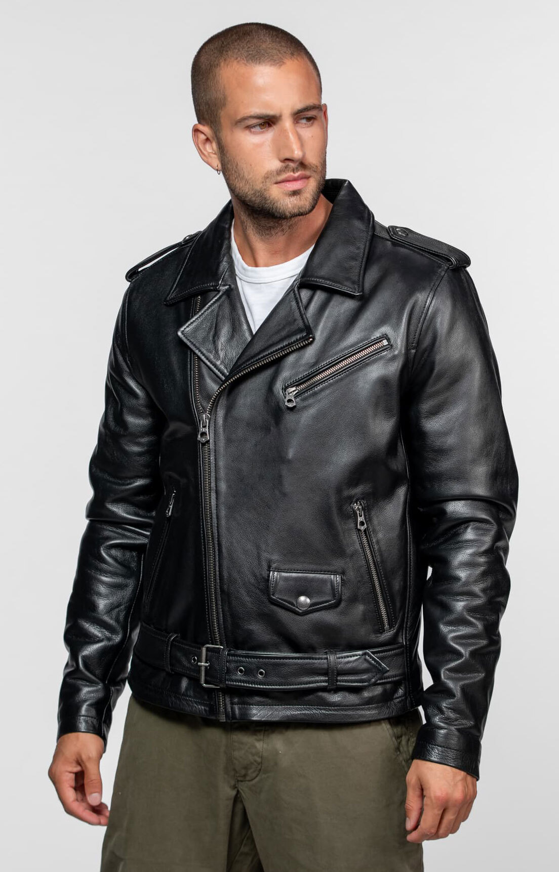 Vêtement en cuir Blousons cuir noir