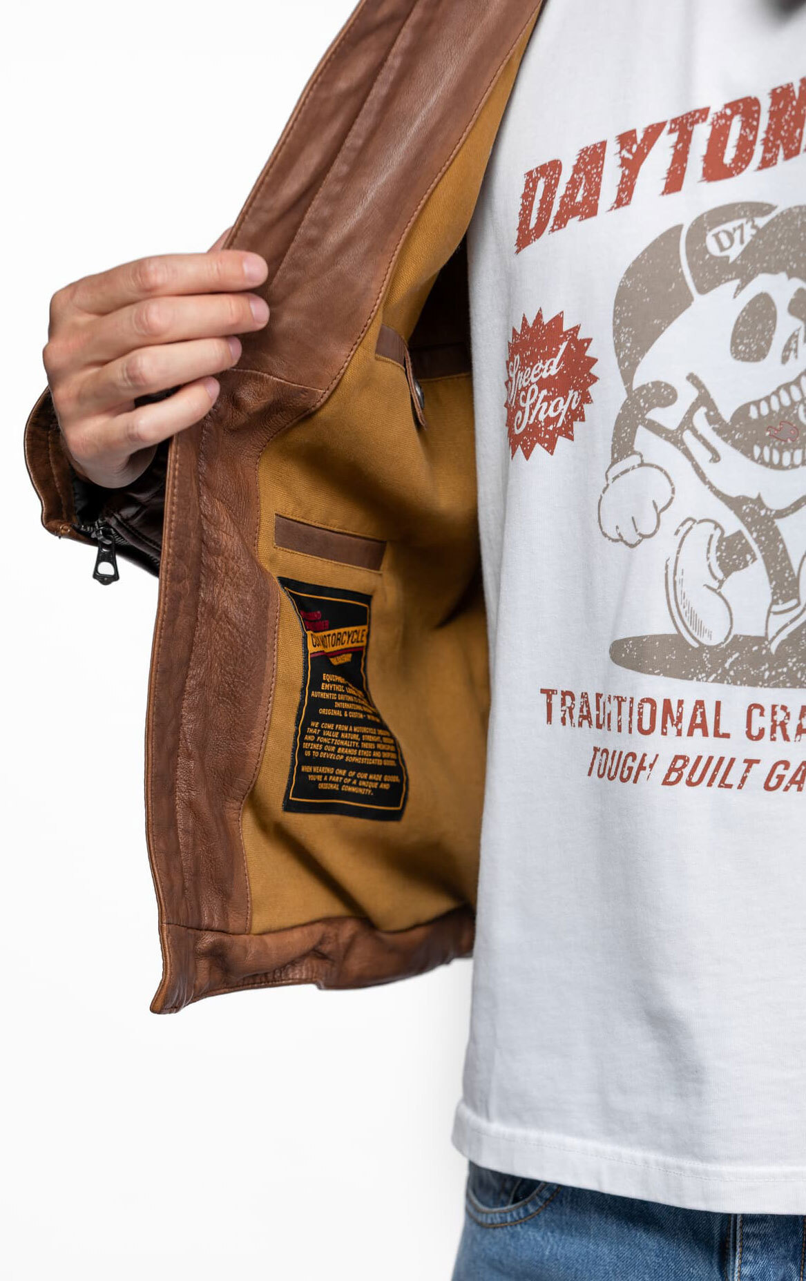 Vêtement en cuir Blousons cuir marron