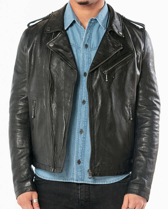 Vêtement en cuir Blousons cuir noir