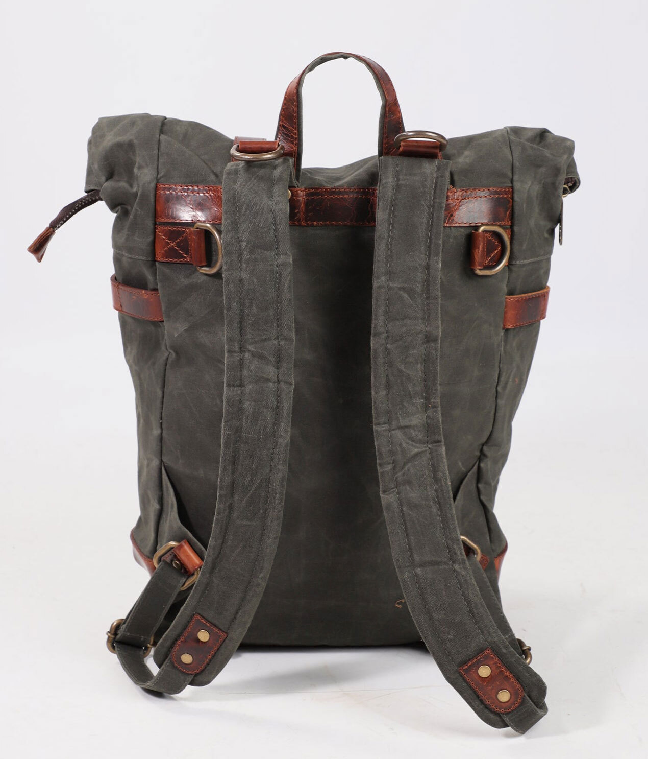 Vêtement en cuir Maroquinerie homme kaki, cognac