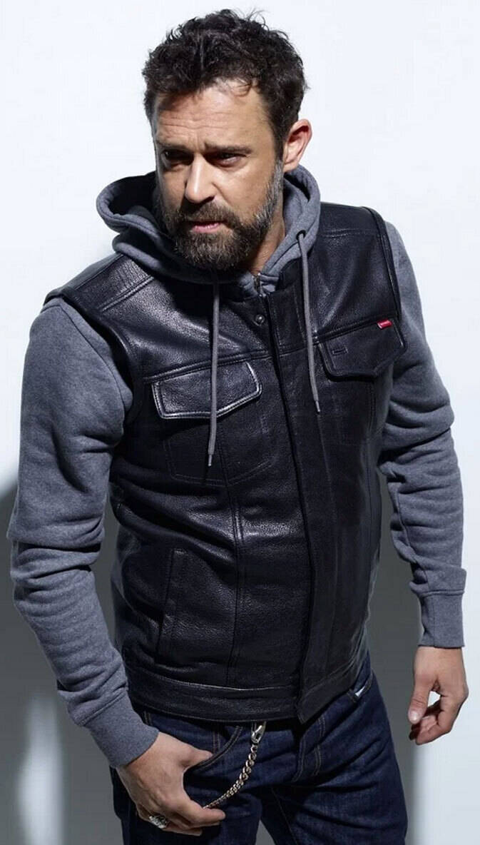 Vêtement en cuir Gilets Cuir  noir