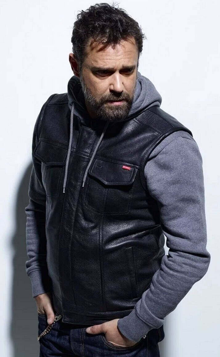 Vêtement en cuir Gilets Cuir  noir