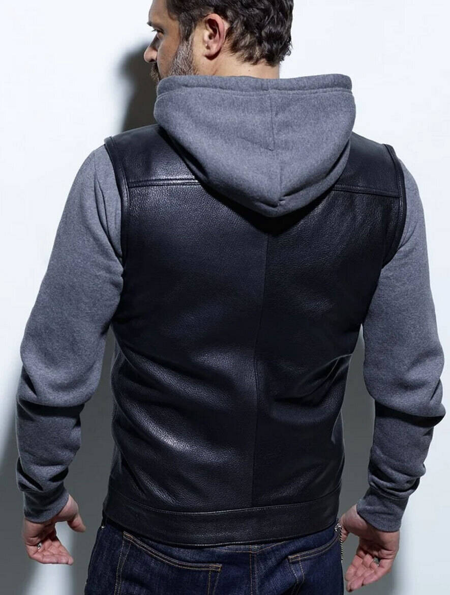 Vêtement en cuir Gilets Cuir  noir