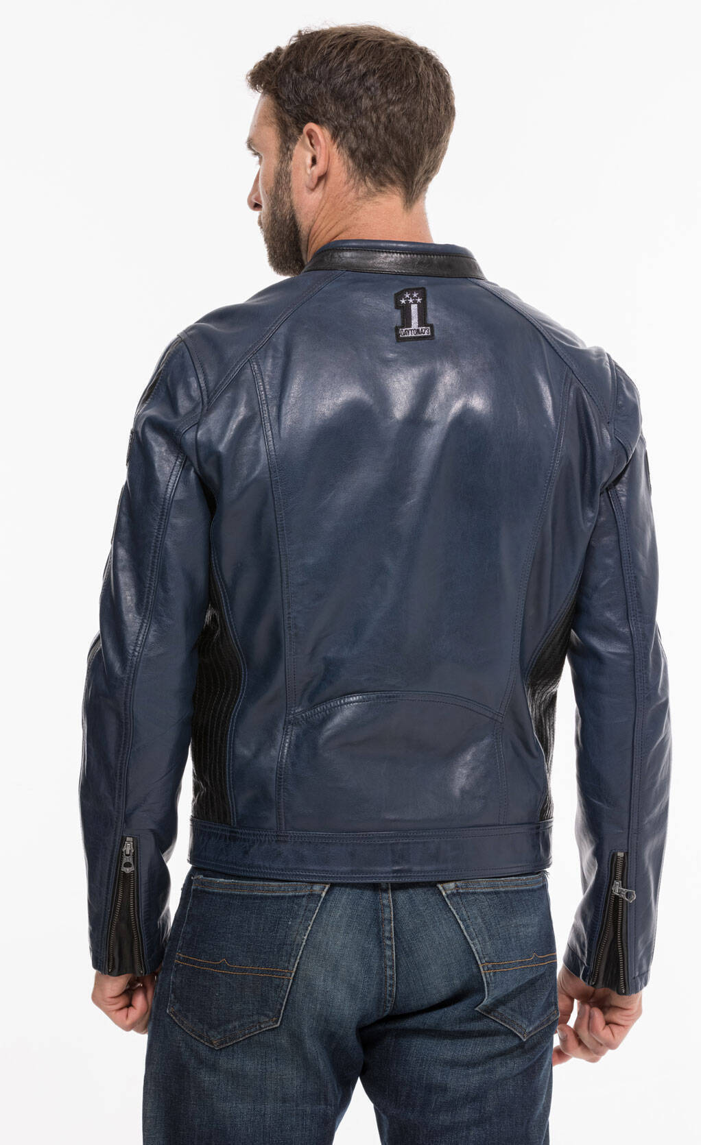 Vêtement en cuir Blousons cuir bleu