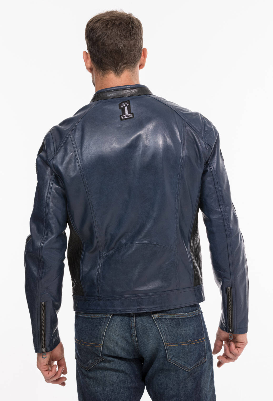 Vêtement en cuir Blousons cuir bleu