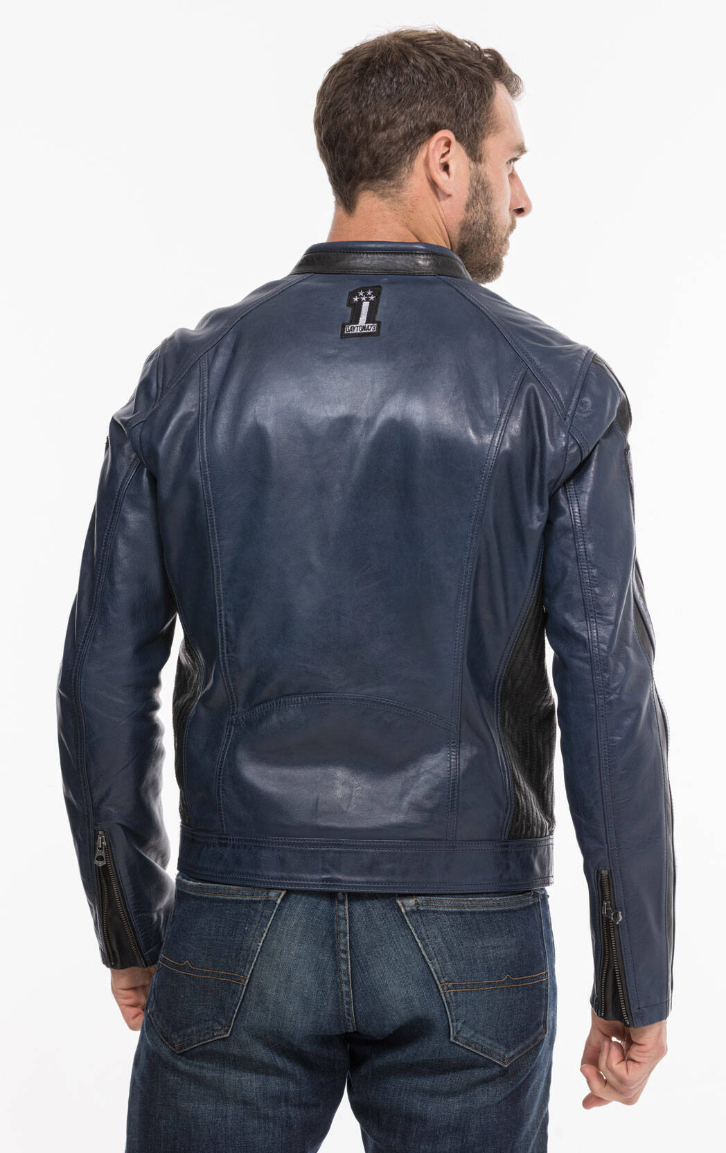 Vêtement en cuir Blousons cuir bleu