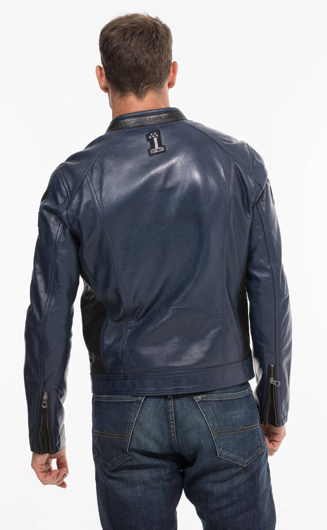 Vêtement en cuir Blousons cuir bleu