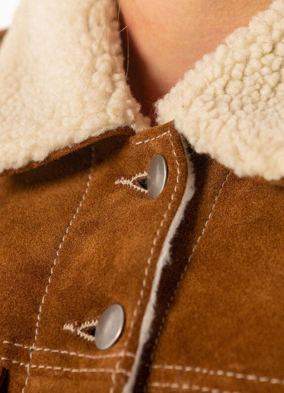 Vêtement en cuir Vestes cuir cognac