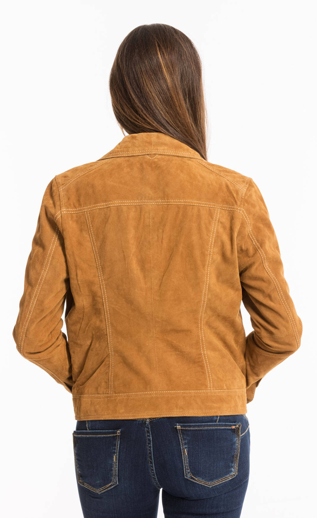 Vêtement en cuir Vestes cuir cognac