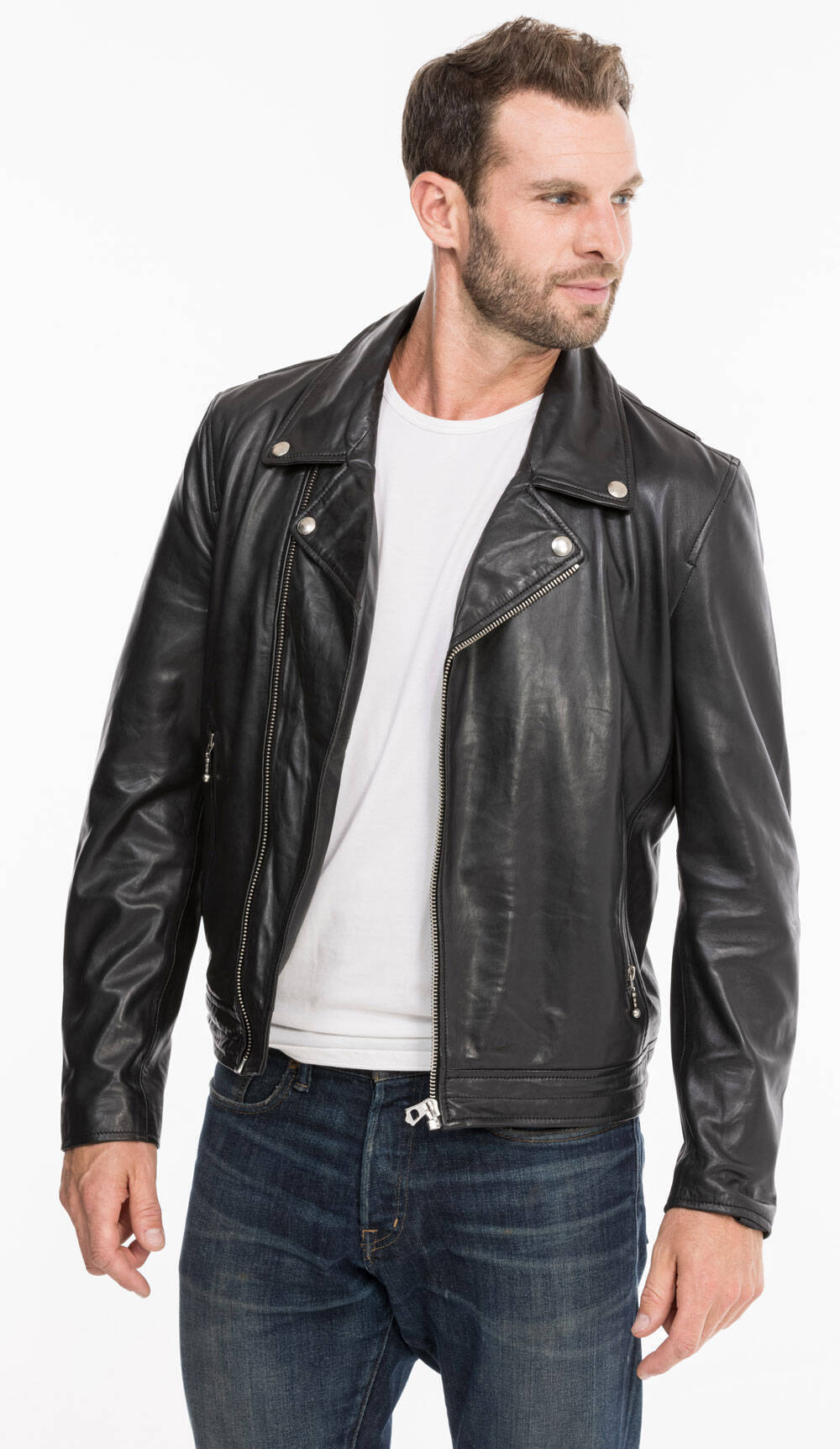 Vêtement en cuir Les bonnes affaires Homme noir