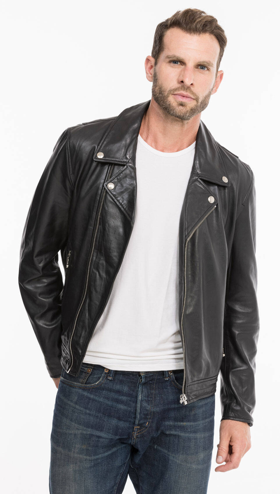 Vêtement en cuir Les bonnes affaires Homme noir