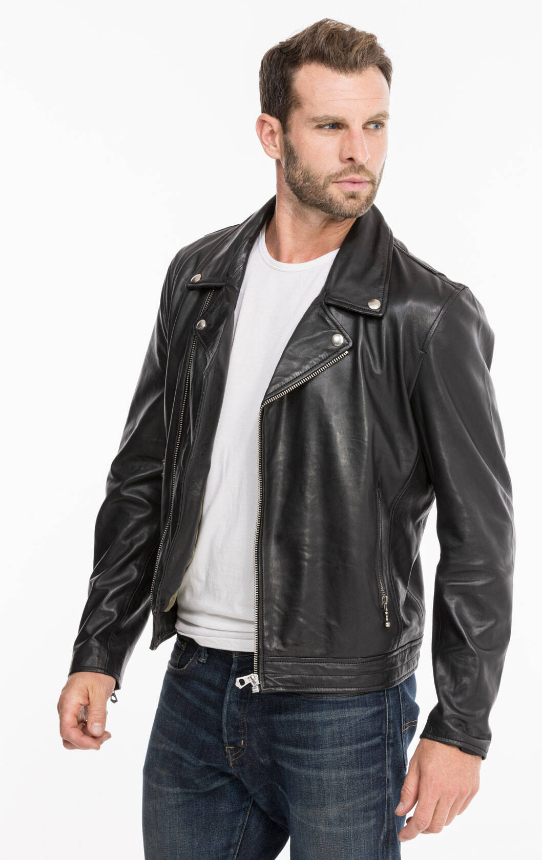 Vêtement en cuir Les bonnes affaires Homme noir