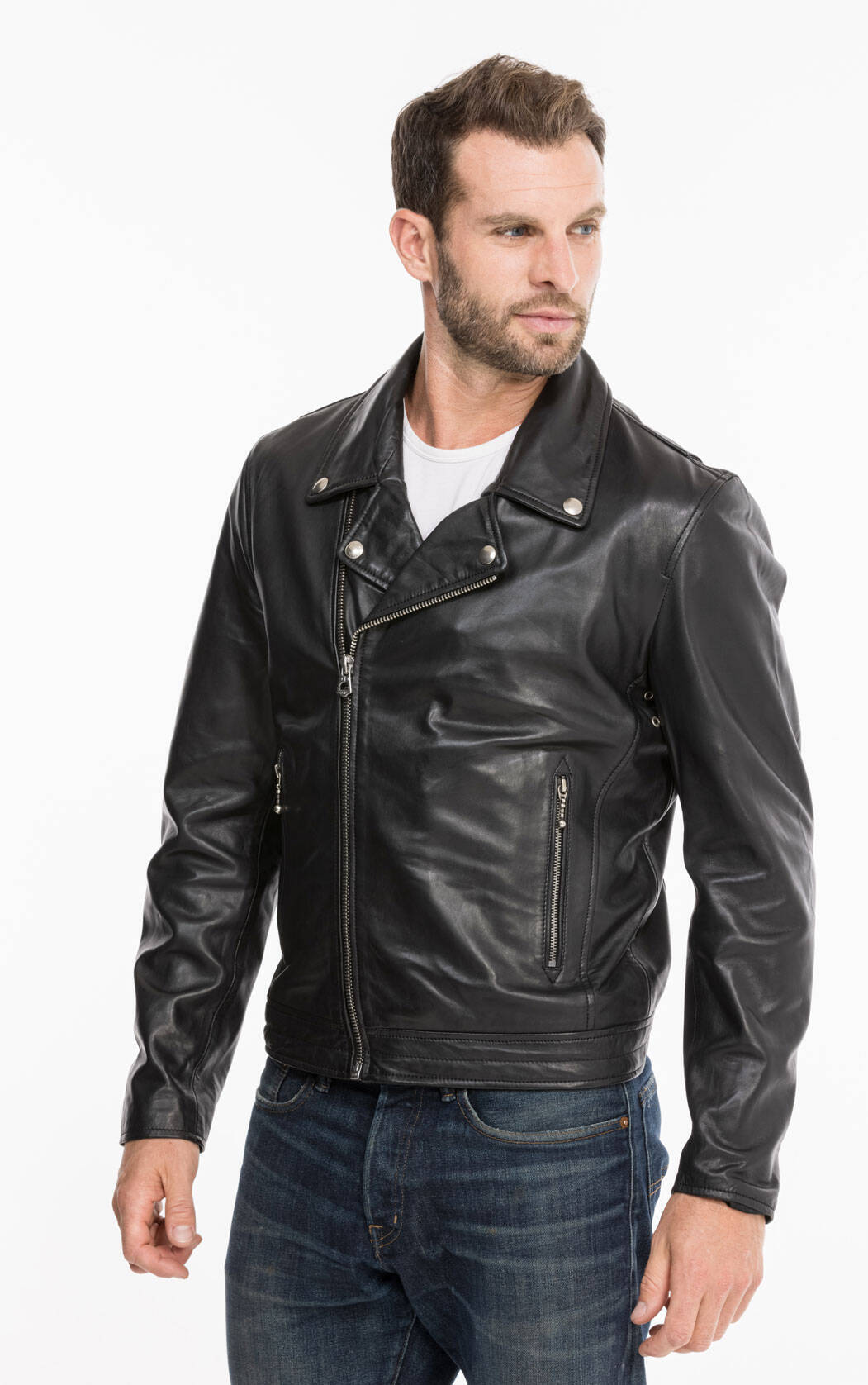 Vêtement en cuir Les bonnes affaires Homme noir