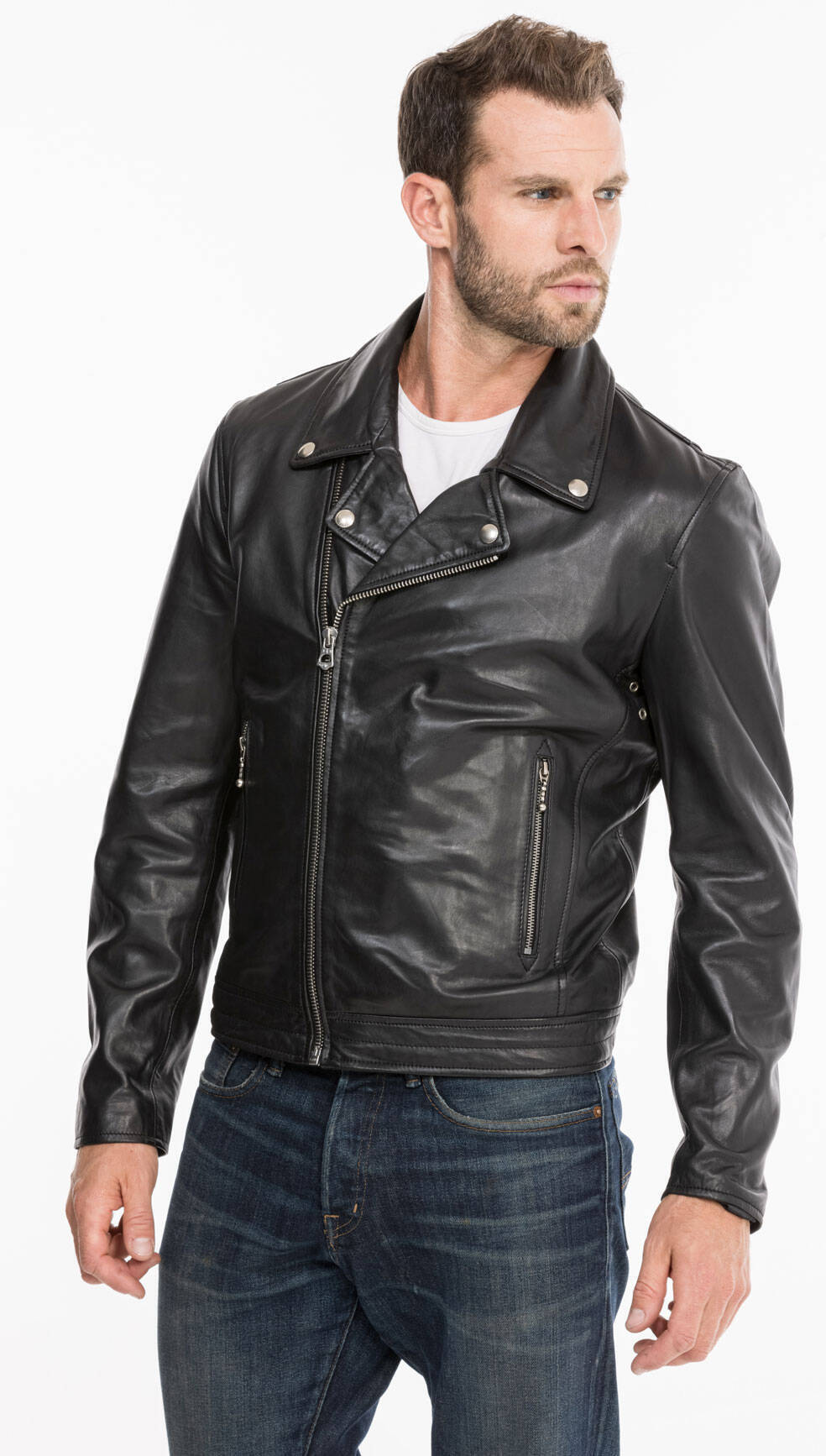 Vêtement en cuir Les bonnes affaires Homme noir