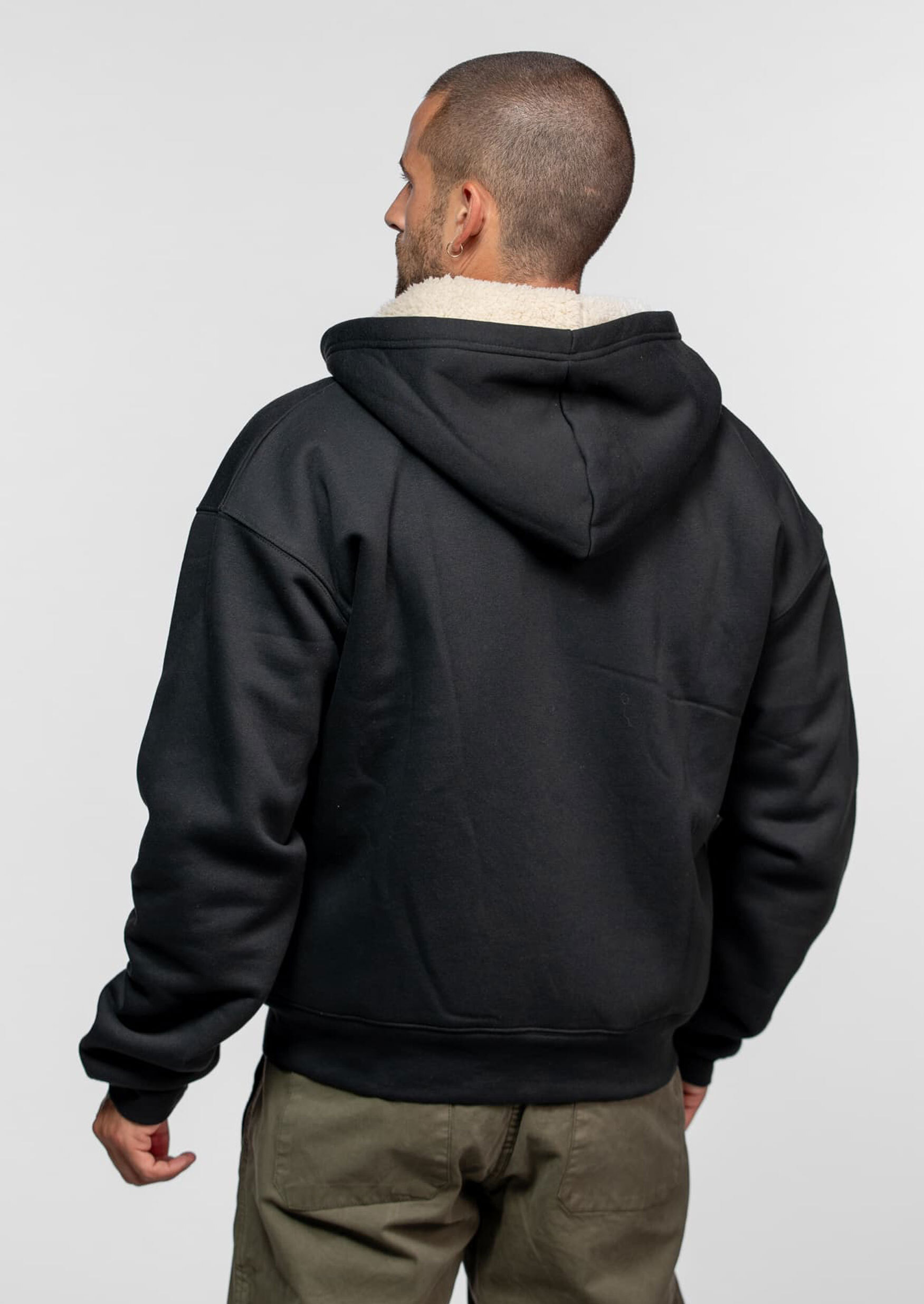 Vêtement en cuir Veste, parka & doudoune textile noir