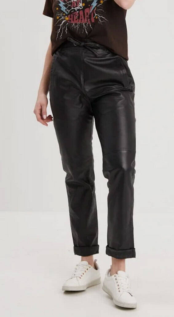 Vêtement en cuir Pantalon cuir noir