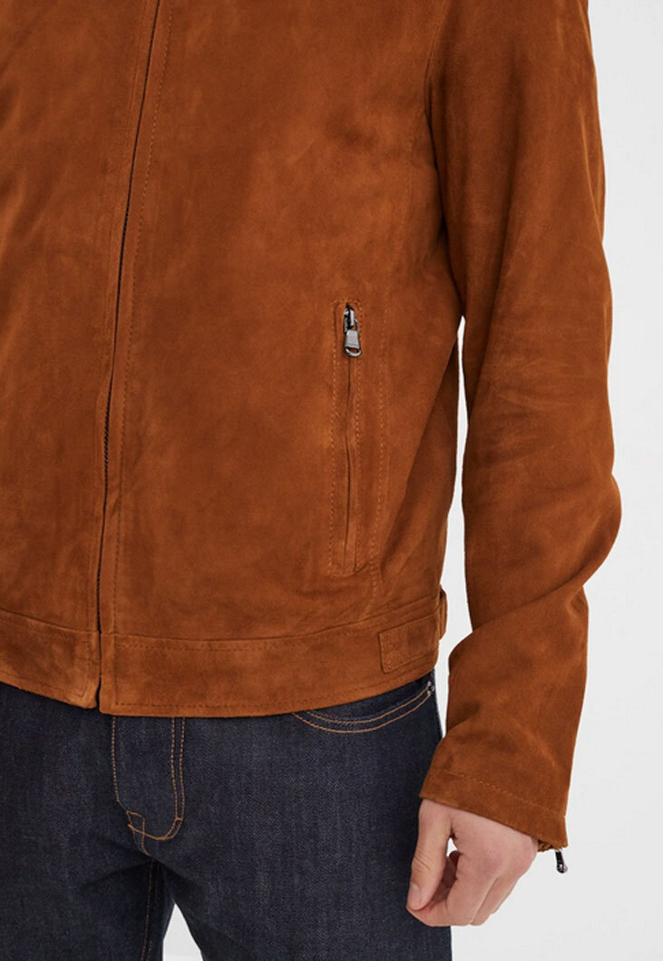 Vêtement en cuir Blousons cuir cognac