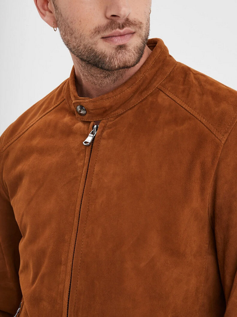 Vêtement en cuir Blousons cuir cognac