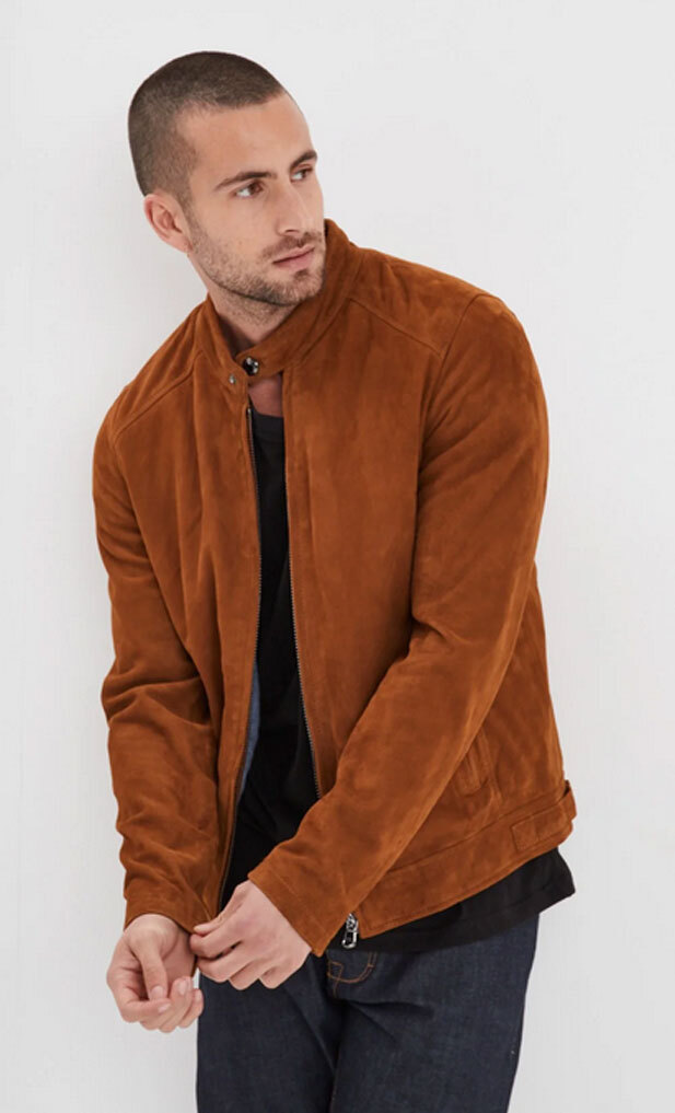 Vêtement en cuir Blousons cuir cognac