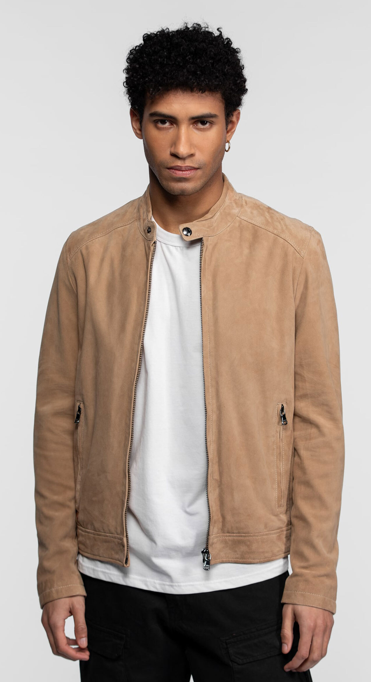 Vêtement en cuir Blousons cuir beige