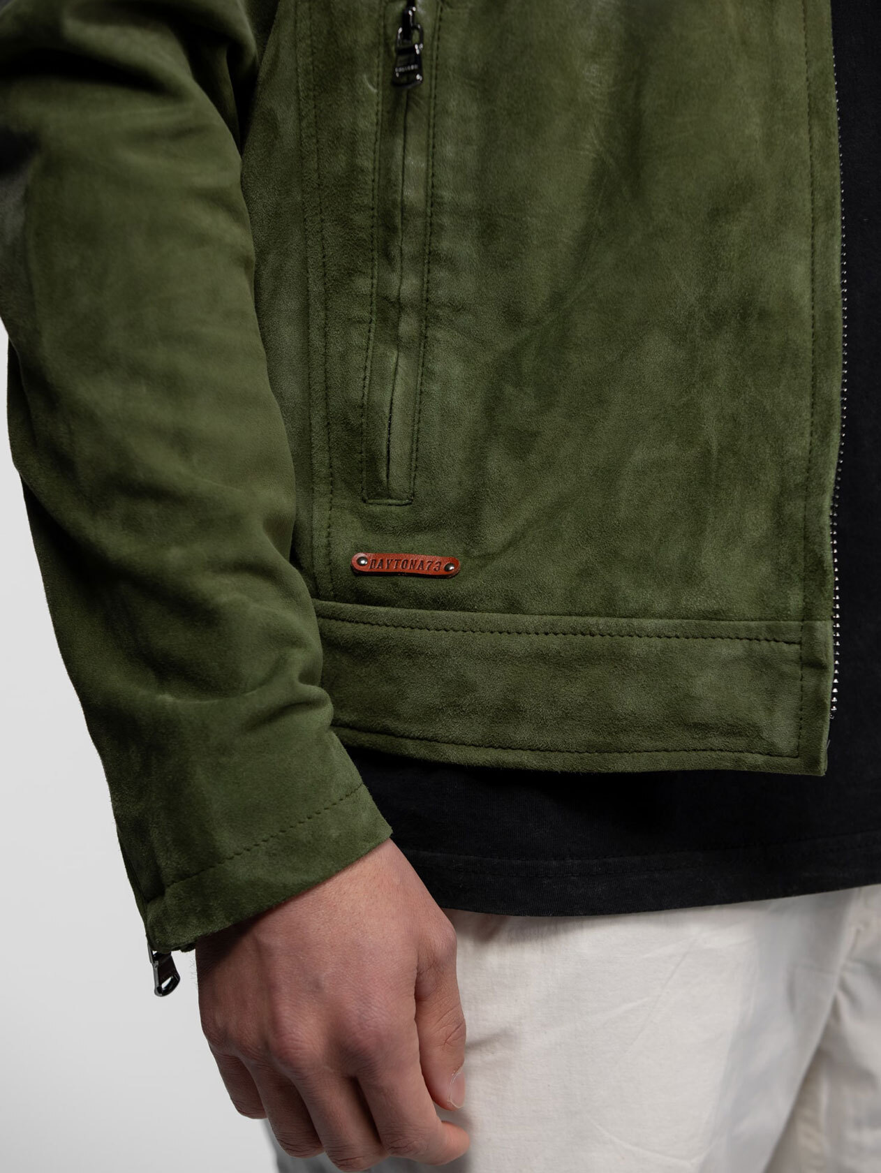 Vêtement en cuir Blousons cuir vert