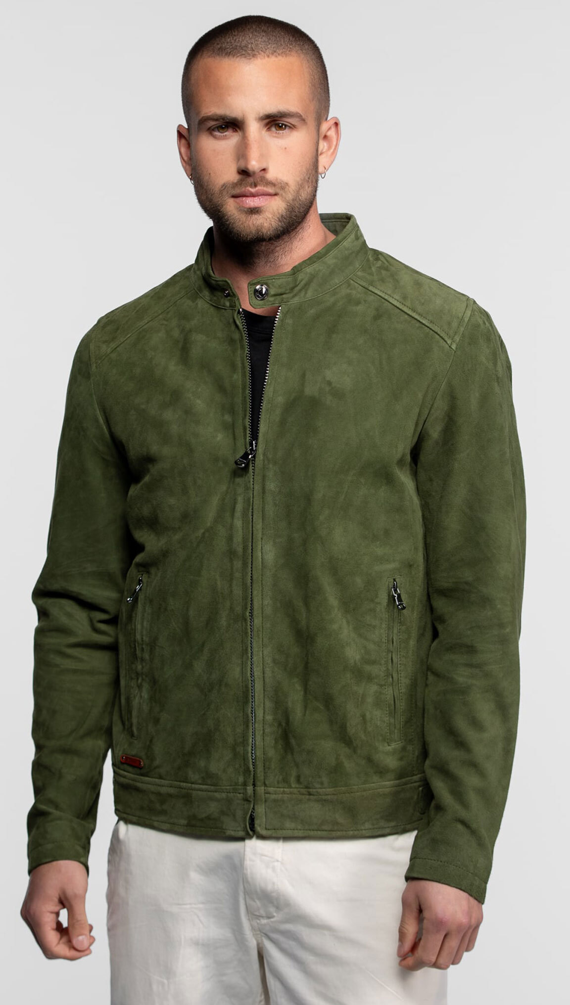 Vêtement en cuir Blousons cuir vert