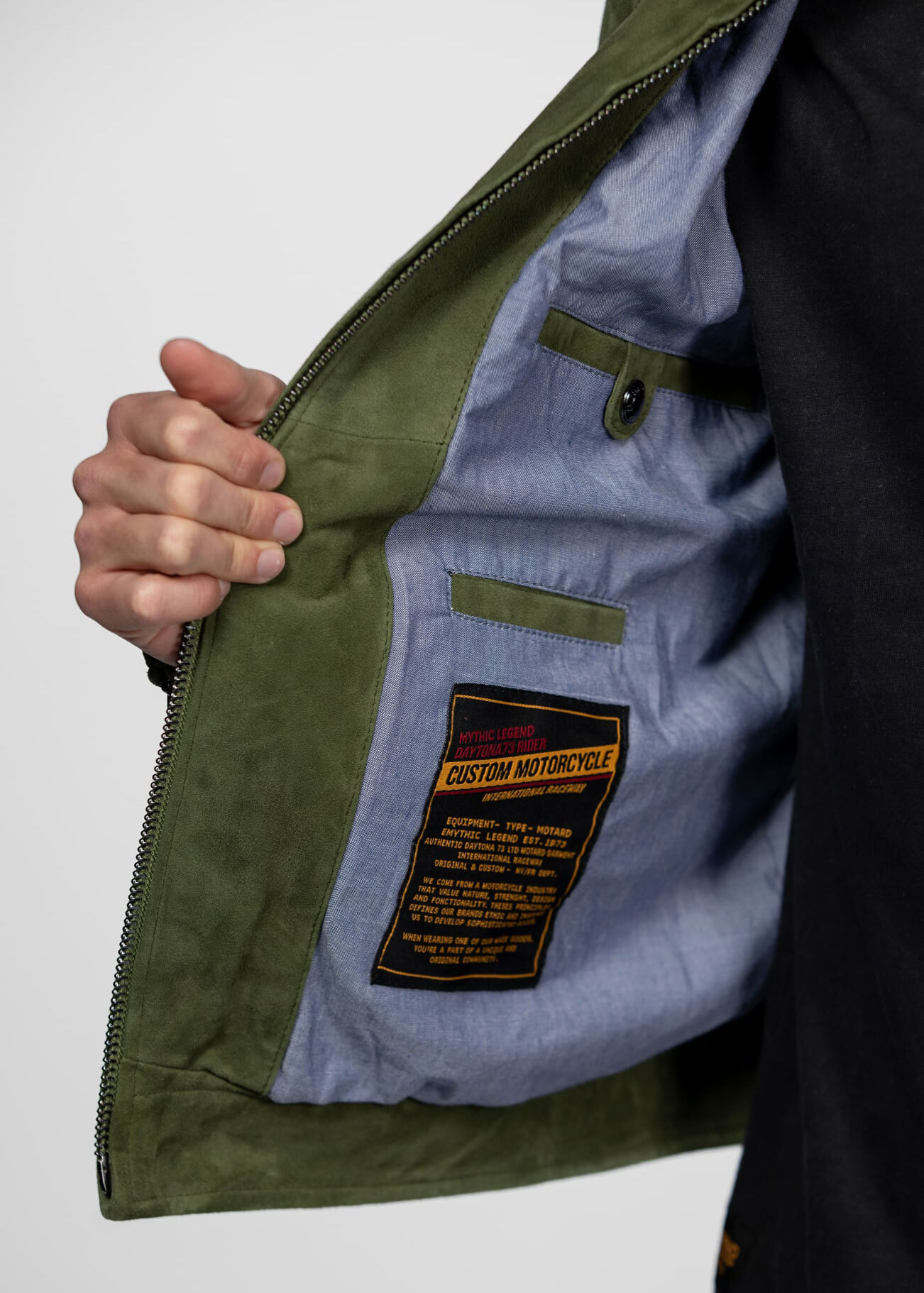 Vêtement en cuir Blousons cuir vert