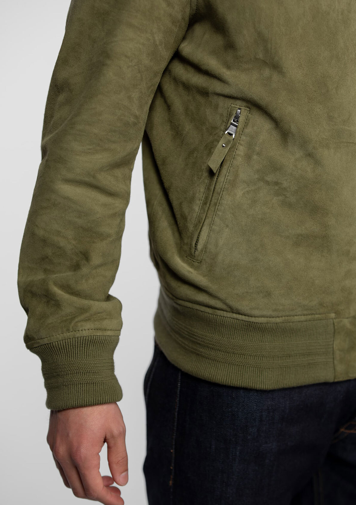 Vêtement en cuir Blousons cuir kaki