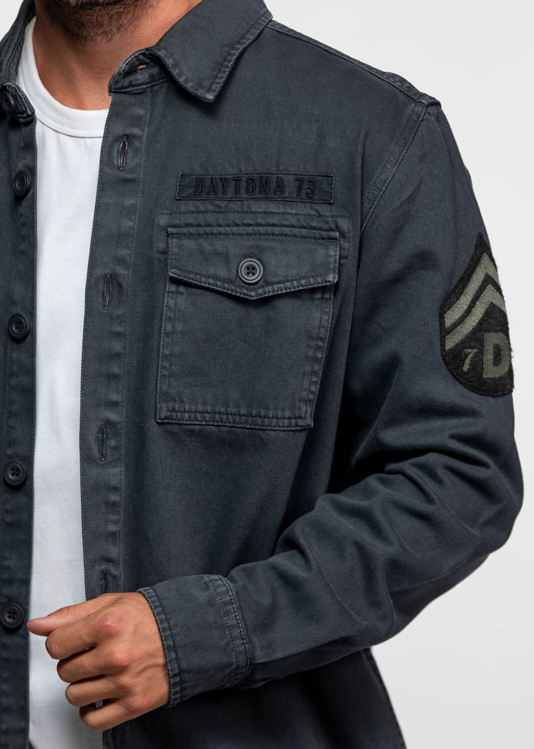 Vêtement en cuir Veste, parka & doudoune textile gris