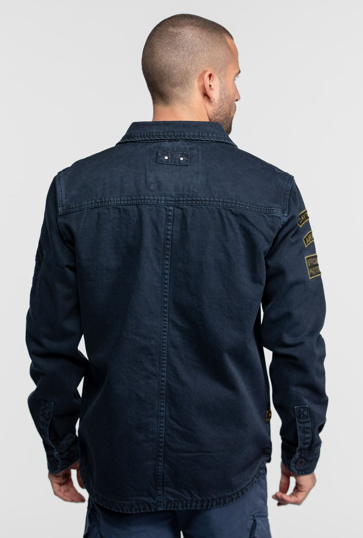 Vêtement en cuir Veste, parka & doudoune textile bleu