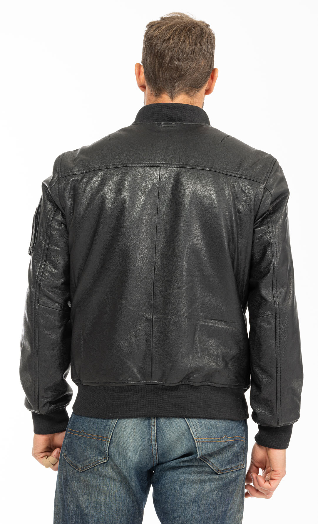 Blouson cuir bombers homme best sale