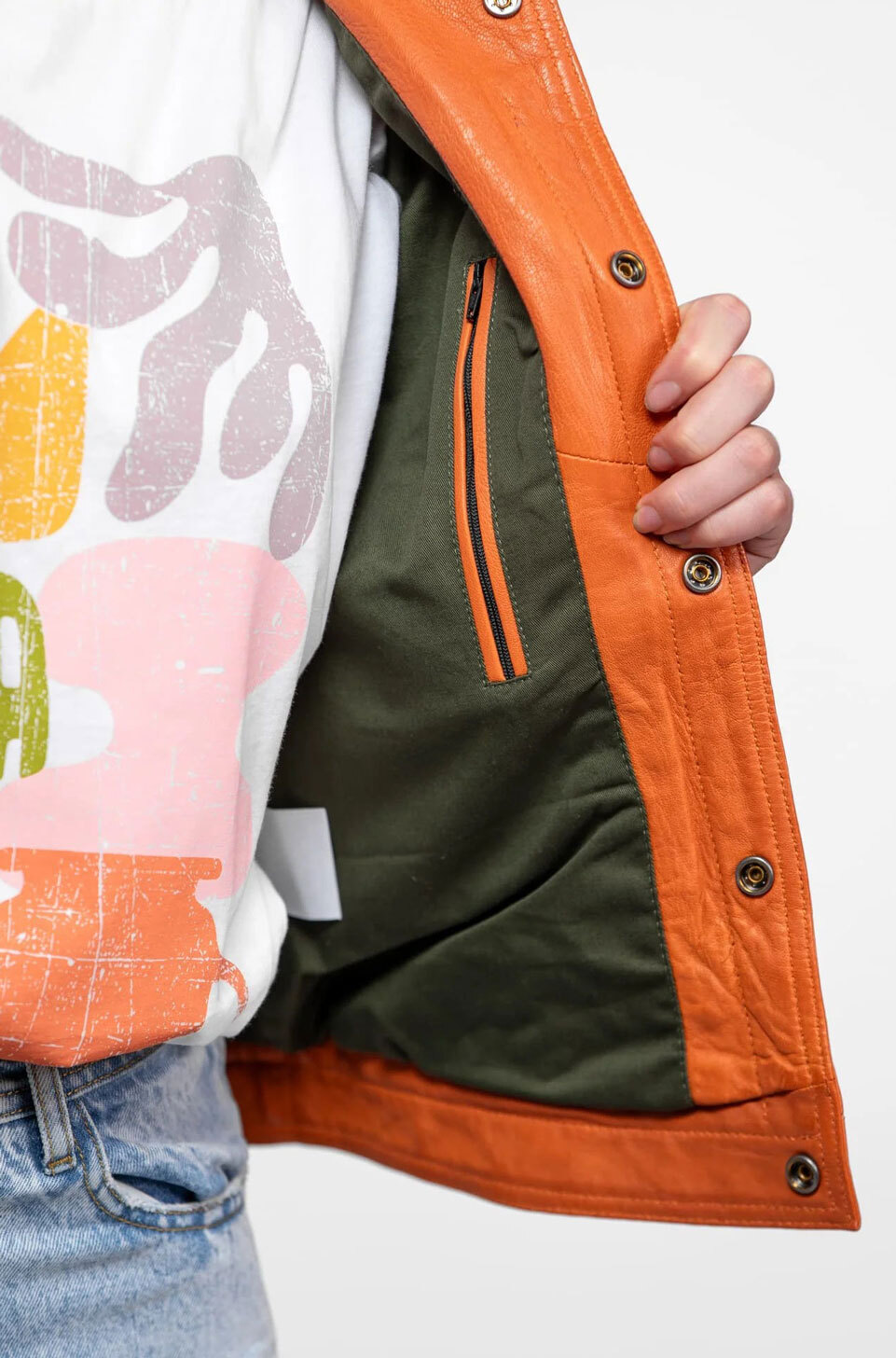 Vêtement en cuir Vestes cuir camel