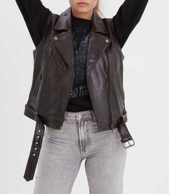 Vêtement en cuir Gilets cuir & fourrure  noir