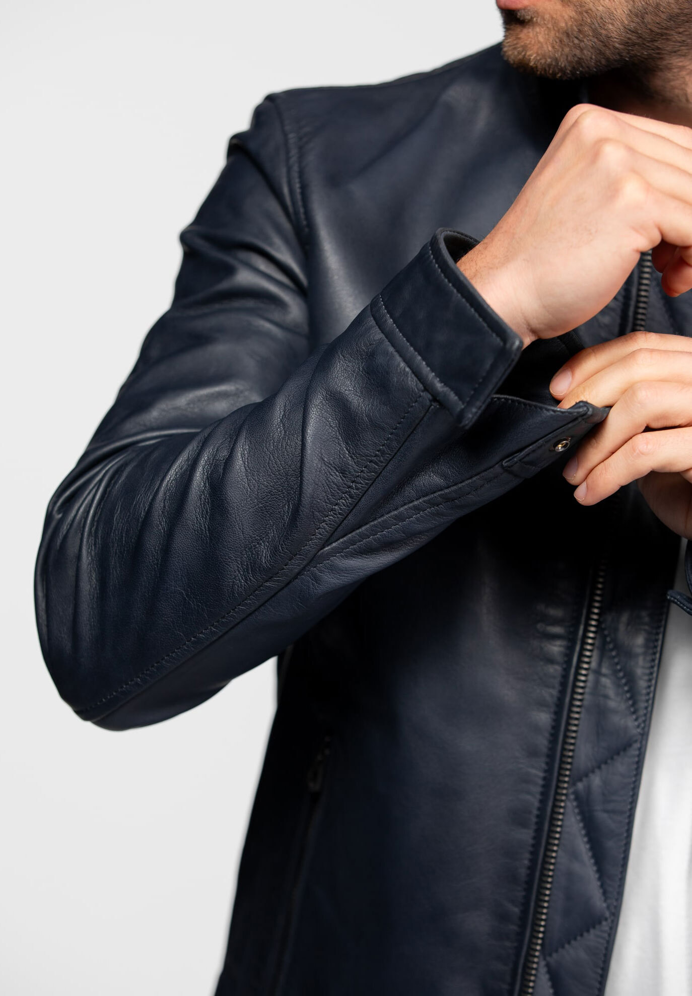 Vêtement en cuir Les bonnes affaires Homme bleu