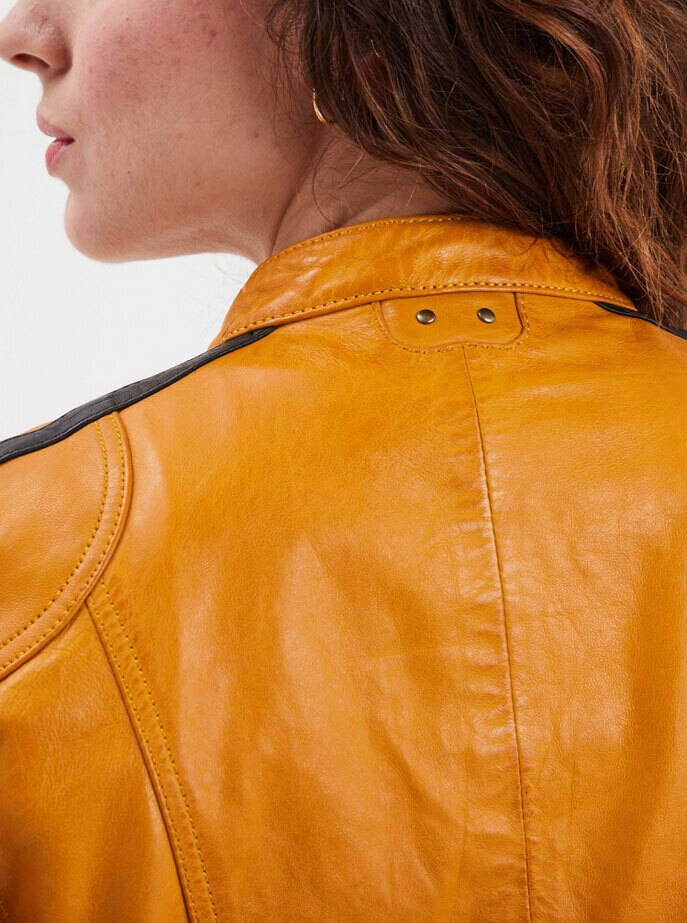 Vêtement en cuir Blousons cuir camel