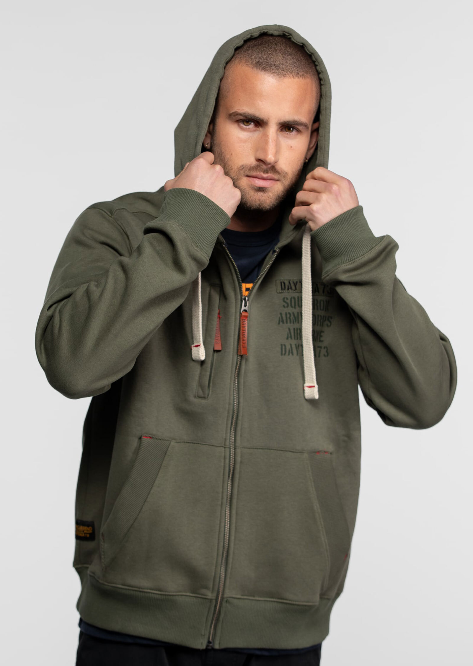 Vêtement en cuir Veste, parka & doudoune textile kaki