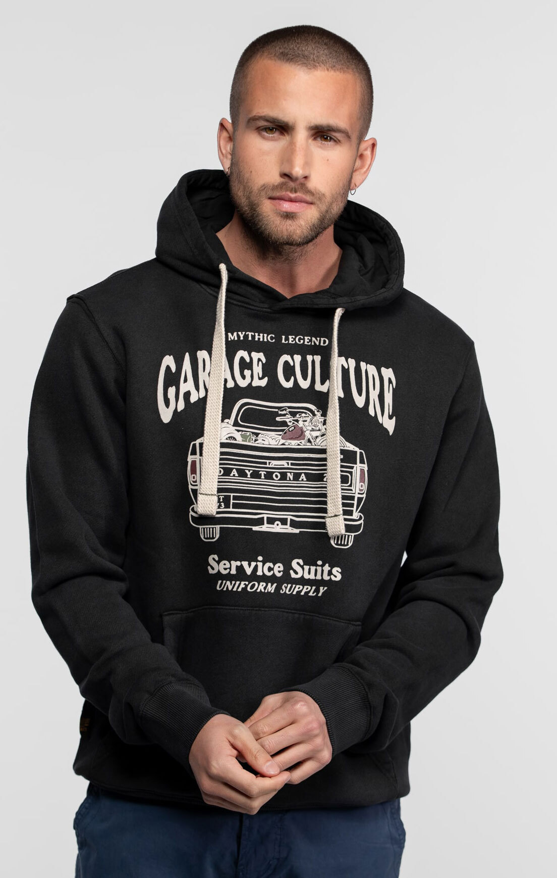 Vêtement en cuir Veste, parka & doudoune textile noir