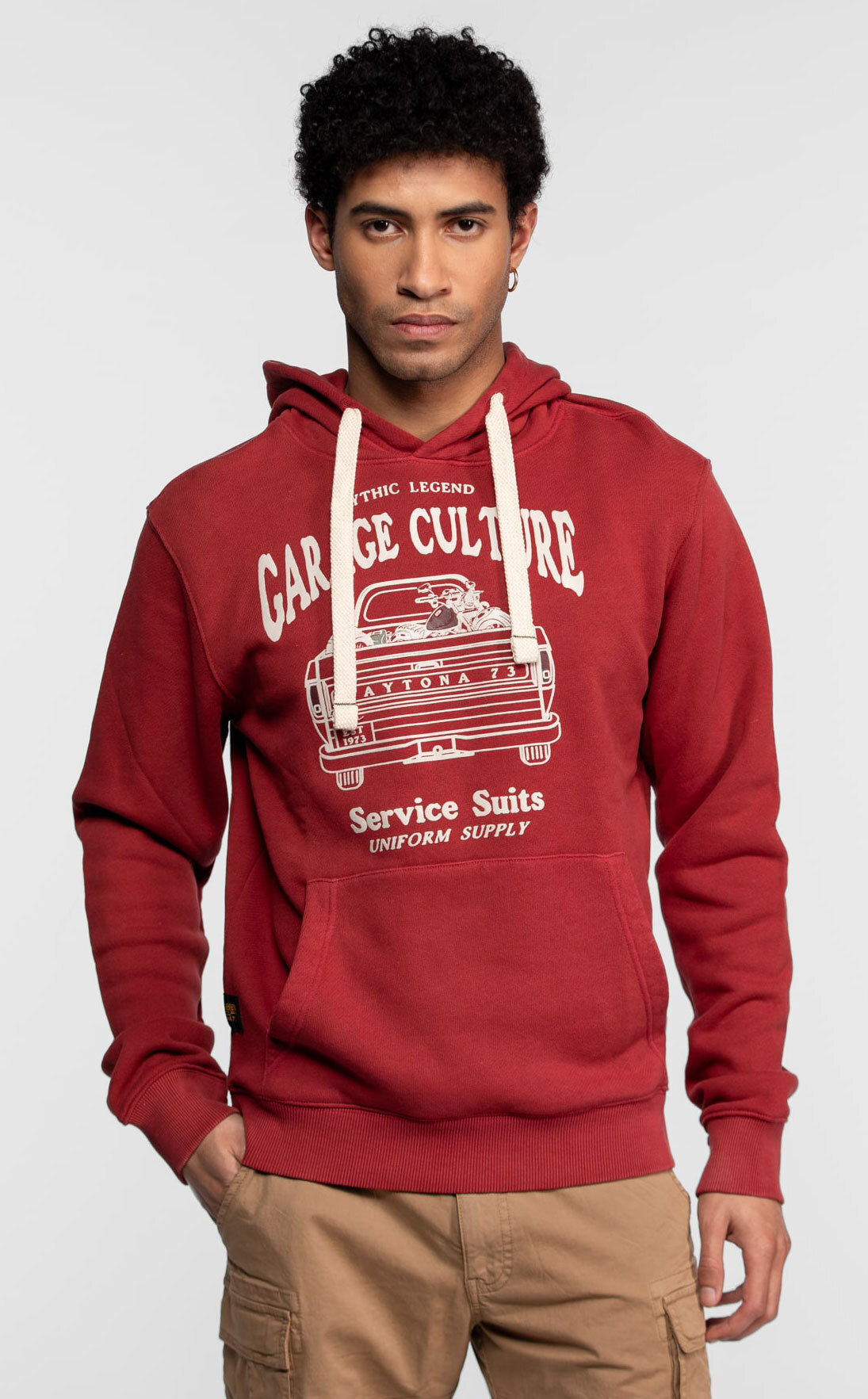 Vêtement en cuir Veste, parka & doudoune textile rouge