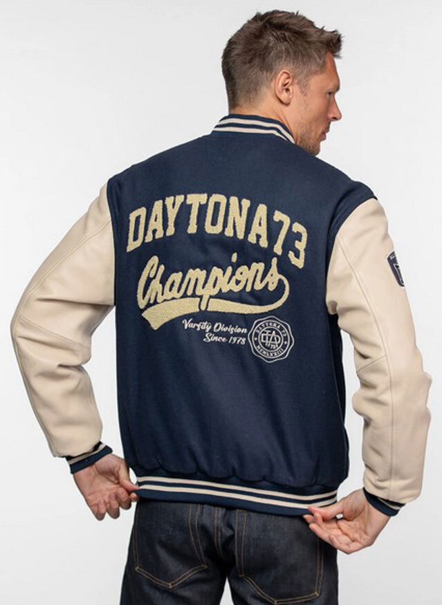 Vêtement en cuir Blousons cuir beige, bleu