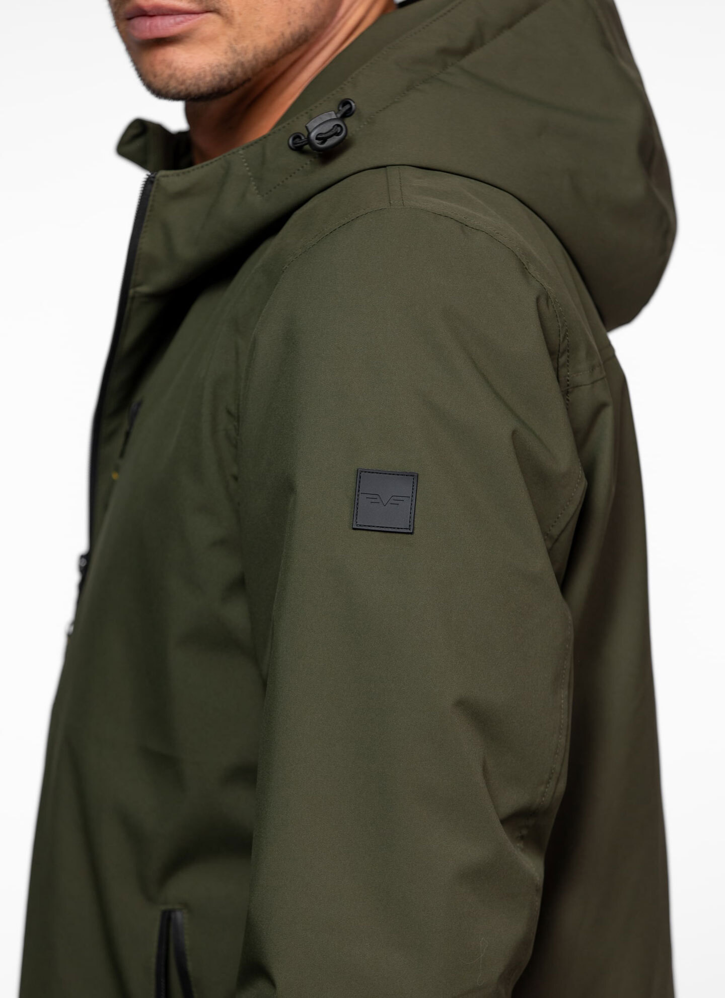 Vêtement en cuir Veste, parka & doudoune textile kaki