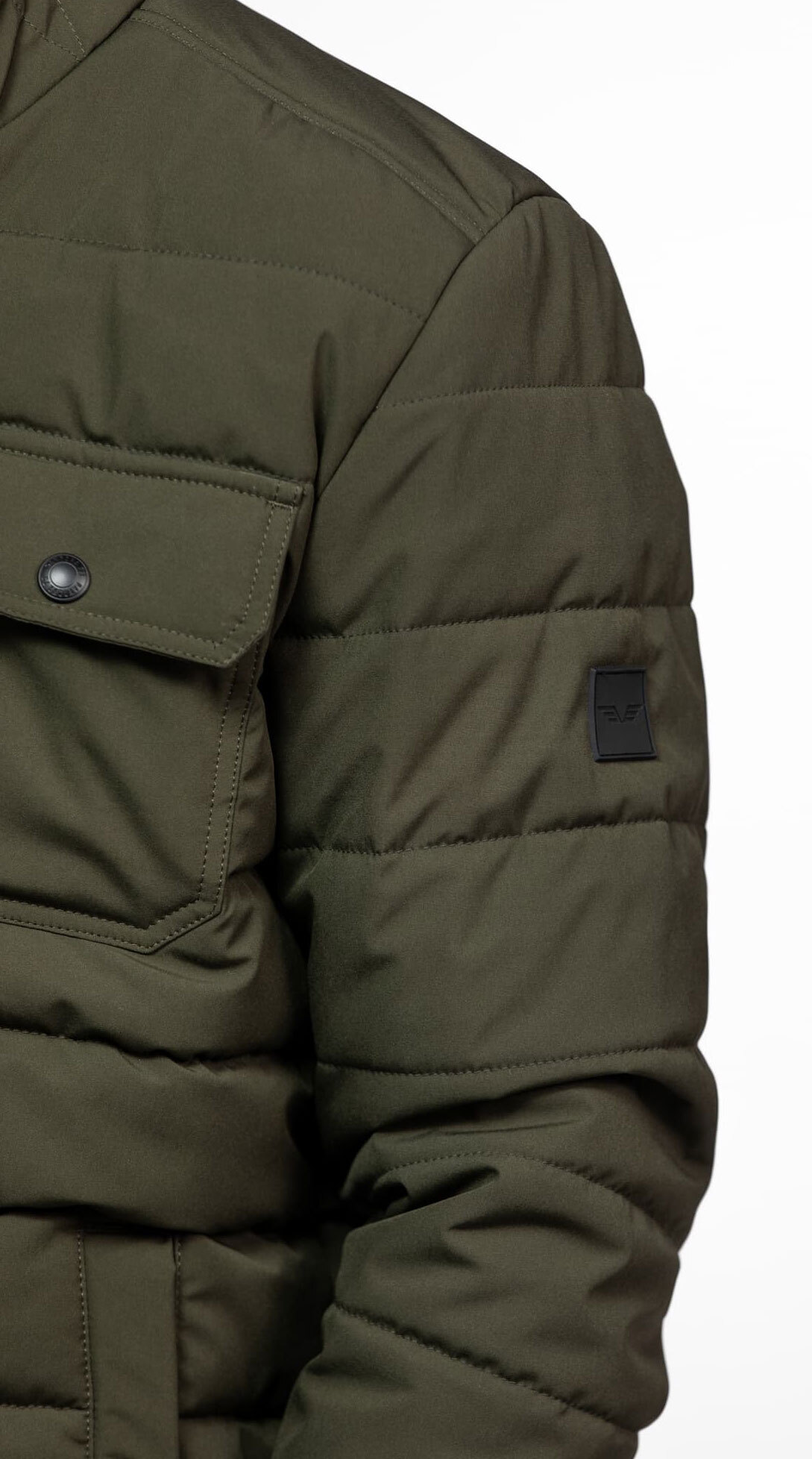 Vêtement en cuir Veste, parka & doudoune textile kaki