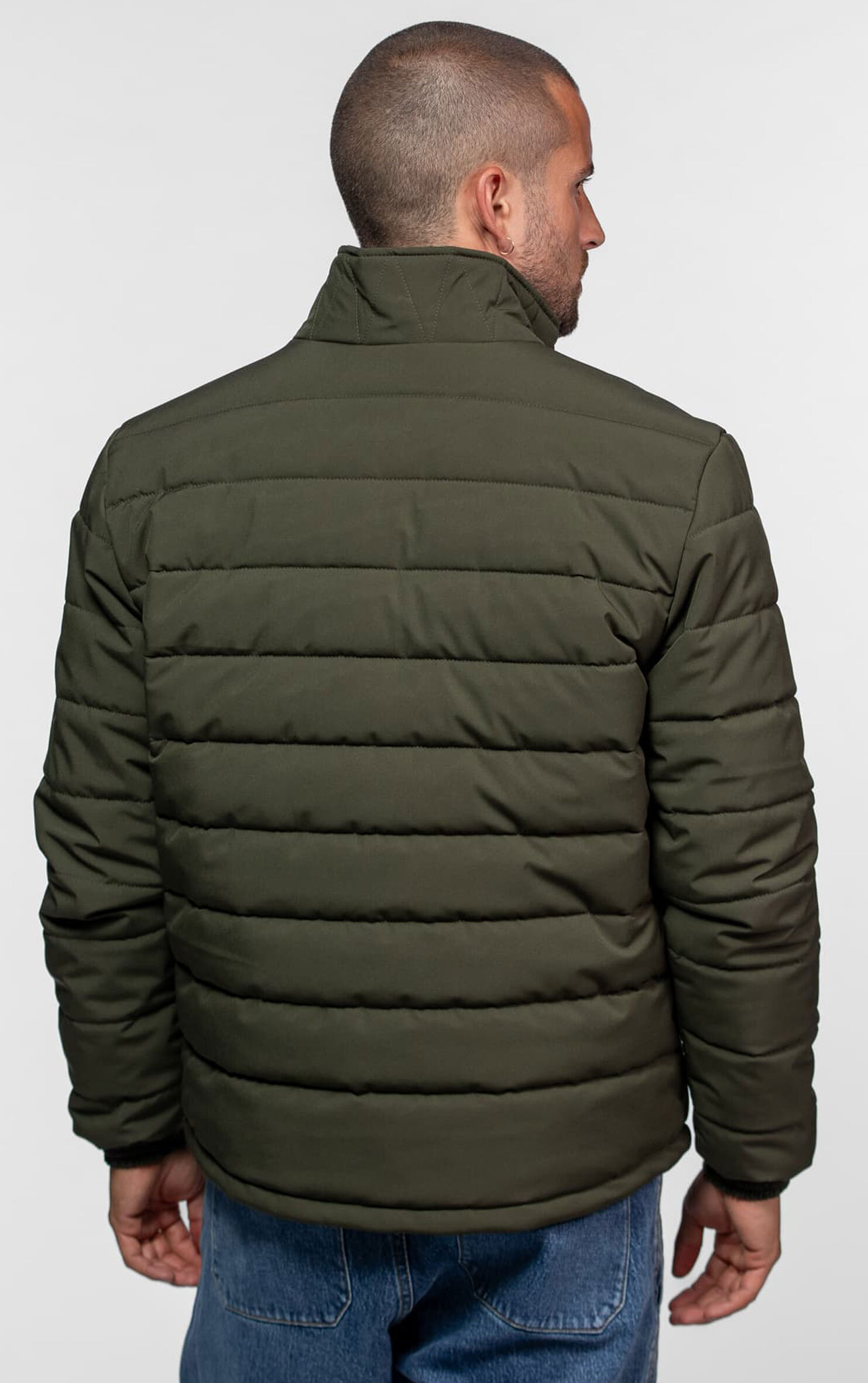 Vêtement en cuir Veste, parka & doudoune textile kaki