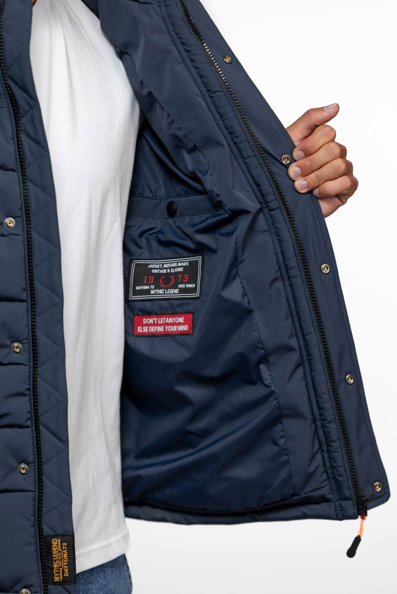 Vêtement en cuir Veste, parka & doudoune textile bleu