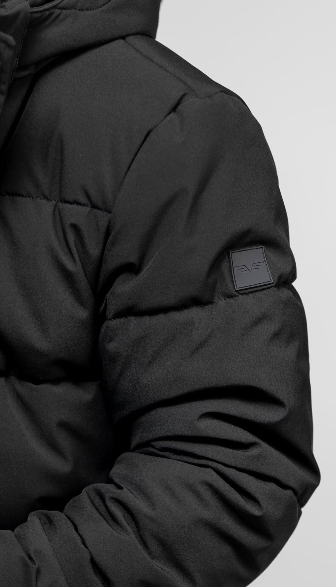 Vêtement en cuir Veste, parka & doudoune textile noir