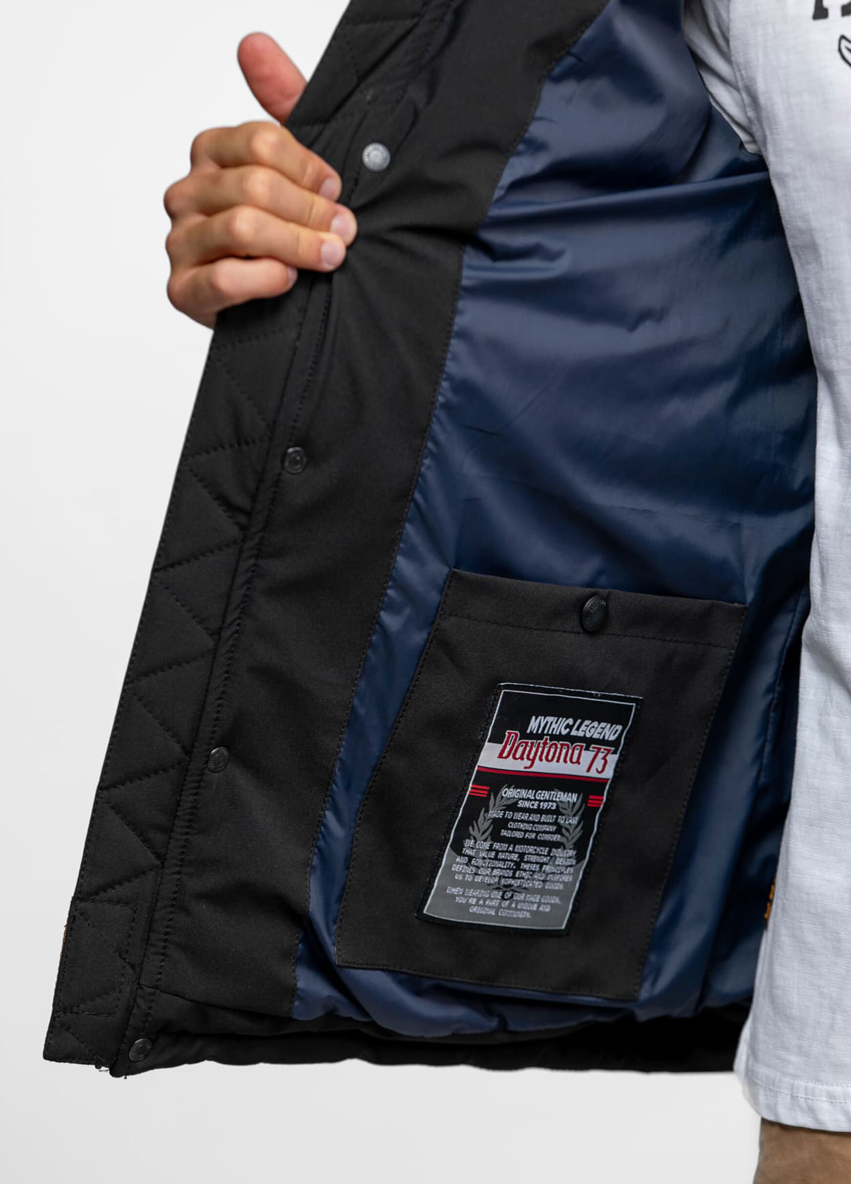 Vêtement en cuir Veste, parka & doudoune textile bleu