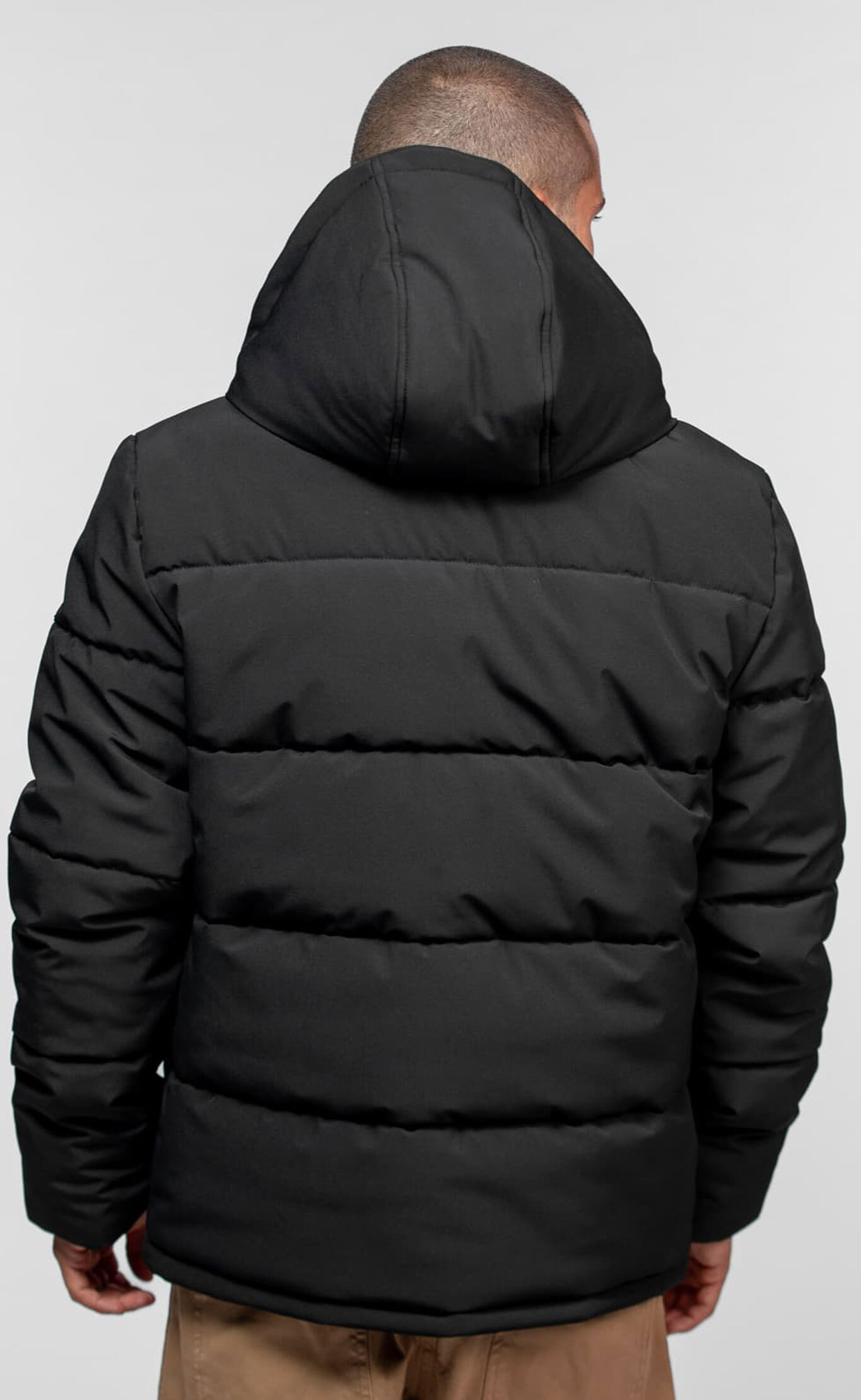 Vêtement en cuir Veste, parka & doudoune textile noir